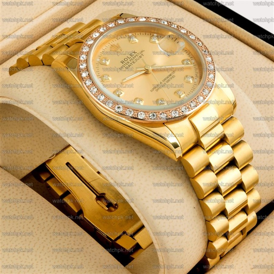 Rolex Oyester Perpetual Date - Diamonds Gold
